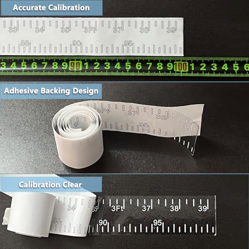 Fish Measuring Ruler Sticker, 39inch Fish Measuring Tape Waterproof Adhesive Fish Ruler for Boat Clear Tape for Kayak, Fishing Rod, and Workbench