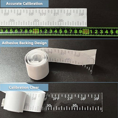 Fish Measuring Ruler Sticker, 39inch Fish Measuring Tape Waterproof Adhesive Fish Ruler for Boat Clear Tape for Kayak, Fishing Rod, and Workbench