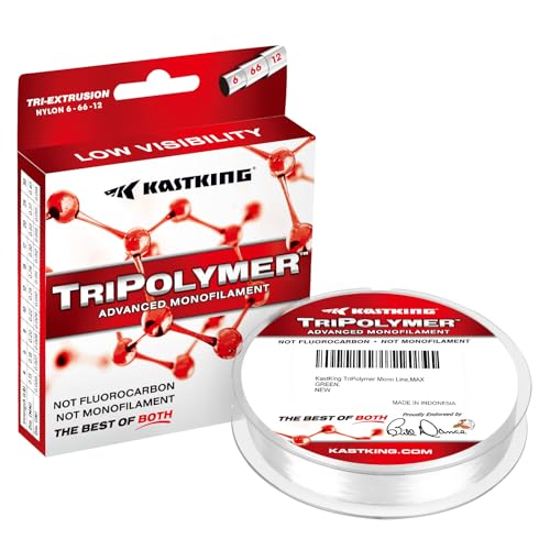 KastKing TriPolymer Advanced Monofilament Fishing Line, Low Light Refraction, Super Smooth, Highly Abrasion Resistant, Triple Cross Head Extrusion Process Fishing Line - color: ICE CLEAR, size: 30LB-300Yds