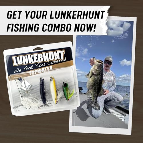 LUNKERHUNT Deep Diving Crankbaits – 4-Pack | Premium Hard Bait Fishing Lures for Bass, Walleye & Saltwater | Ideal for Deep Water Action - color: 4-Pack Top Water