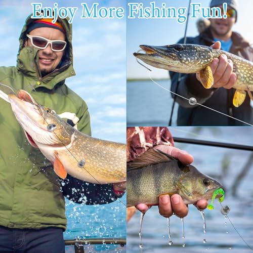 100Pcs Split Shot Fishing Weights Sinkers Open Mouth Design Weight | Large Capacity Removable Lead Assortment Clip On Fishing Accessories for Freshwater Saltwater - style: 3/16oz