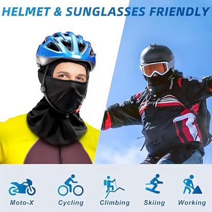 6 Packs Ski Mask Sun UV Protection Hood Breathable, Balaclava Face Mask for Men Women - Motorcycle Fish - color: 6pcs Black-1