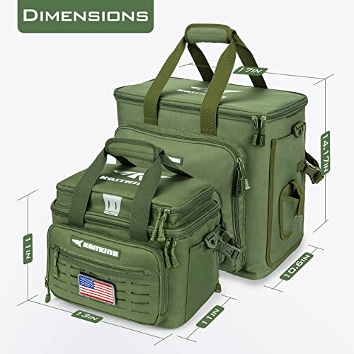 KastKing Fishing Tackle Bags - Saltwater & Freshwater Fishing Bags - Water Resistant, Padded Shoulder Strap - Gear Storage - color: Green--Large, size: Large