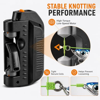 Automatic Fishing Knot Tying Tool,New Easy Cast Knot Tying Tool,Electric Fishing Line Knotter,Portable Electric Lure Knotter for Anglers