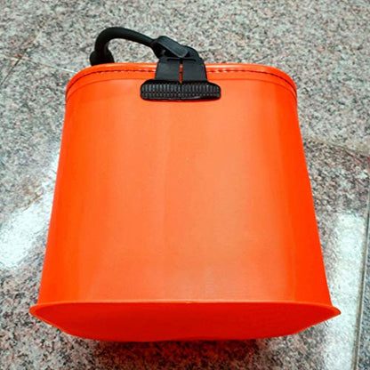 Toasis Live Fishing Bait Bucket 11L 2.9Gal EVA Fish Bucket - color: Orange