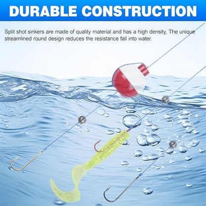 100pcs Split Shot Fishing Weights Removable Round Fly Fishing Line Sinkers Reuseable Clip On Weights Freshwater Saltwater Split Shot Fishing Sinkers - style: 100pcs-3g