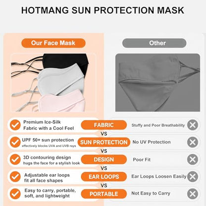 UV Face Mask,Cooling face mask,Sun Protection Mask UV Sun Protection Face Cover For Outdoor Activities,UPF 50+ - color: Purple
