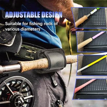 Fishing Waist Belt Rod Holder Adjustable Wading Belts with Removable Fish Pole Inserter Portable Outdoor Fly Fishing Gear for Surf Kayak Spinning Casting