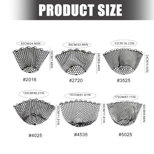 Fishing Landing Net Light Weight Folding Silicone Fishing Net Replacement Meshes Outdoor Tool Accessories - color: 3525