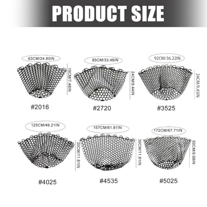 Fishing Landing Net Light Weight Folding Silicone Fishing Net Replacement Meshes Outdoor Tool Accessories - color: 3525