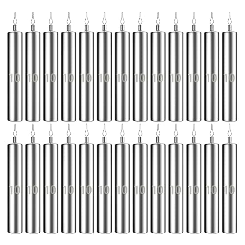 Lead Fishing Weights Sinkers, 1/8 oz, 3/16 oz, 1/4 oz, 3/8 oz, 1/2 oz, 3/4 oz Small Drop Shot Weights with Barrel Swivels for Saltwater Freshwater Fishing Bass Catfish Fishing - size: 3/8oz-26pcs