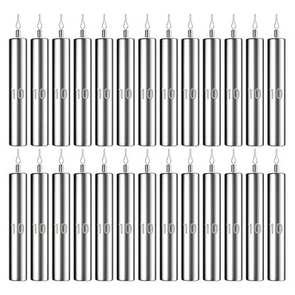 Lead Fishing Weights Sinkers, 1/8 oz, 3/16 oz, 1/4 oz, 3/8 oz, 1/2 oz, 3/4 oz Small Drop Shot Weights with Barrel Swivels for Saltwater Freshwater Fishing Bass Catfish Fishing - size: 3/8oz-26pcs