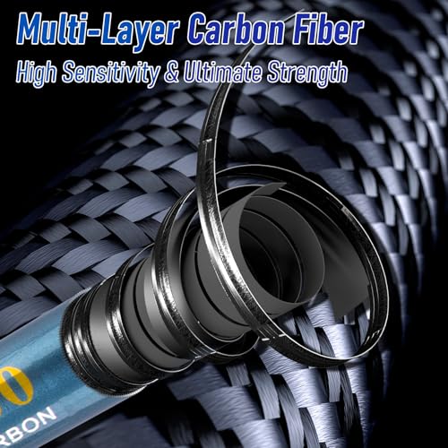 Dr.Fish Spinning Fishing Rod for Surf Fishing, Hard Power, Extra Fast, 3 Section Carbon Fiber Stainless Steel Guide EVA Grip Surf Casting Saltwater Fishing Pole Beach Trolling - size: 10.8FT-3 Sections