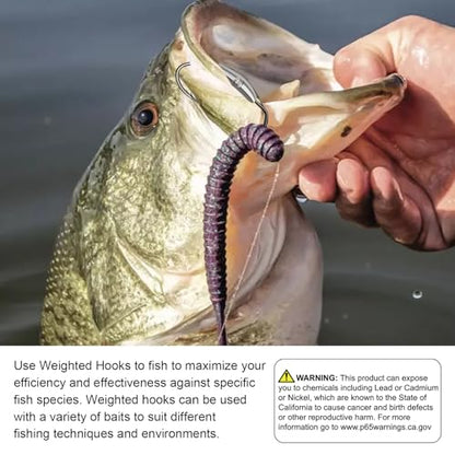 Twistlock Fishing Hooks, Swimbait Hooks Belly Offset Hooks Weighted Hook 1/0 3/0 4/0 for Soft Plastics Lures Fishing Saltwater Freshwater - color: Spring Weighted Hooks 9g - 15pcs