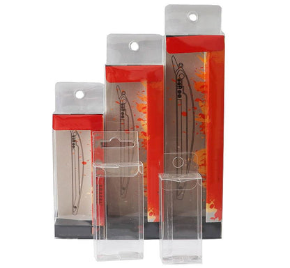 20 pcs Clear Plastic Hard Bait Storage Boxes with Header Cards 3 Sizes (9.5cm, 13cm, 15cm) for Lure Packaging, Tackle Organization & Fishing Displayv - size: L#15cm/5.9in 20pcs