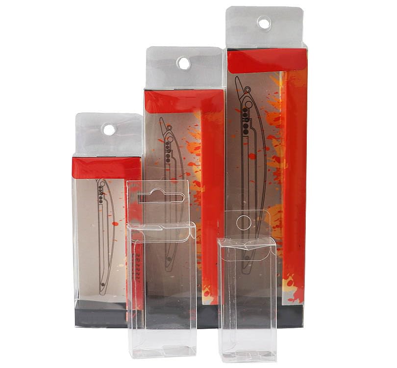20 pcs Clear Plastic Hard Bait Storage Boxes with Header Cards 3 Sizes (9.5cm, 13cm, 15cm) for Lure Packaging, Tackle Organization & Fishing Displayv - size: S#9.5cm/3.7in 20pcs
