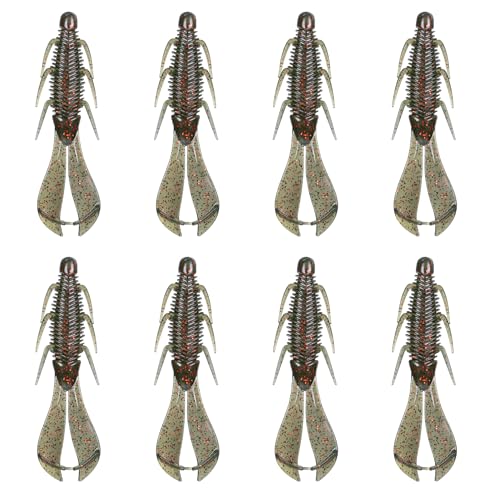 6th Sense – Bodega Craw 3.5 Soft Plastic Craw, Finesse Bass Fishing Lure for Flipping, Pitching, and Jig Trailers – Made in the USA - color: Darkmelon Red