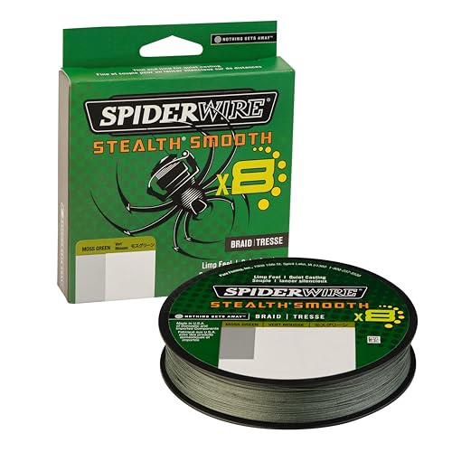 SpiderWire Stealth Braid Fishing Line - color: Moss Green - Stealth Smooth, size: 200yd, style: 8lb Break Strength