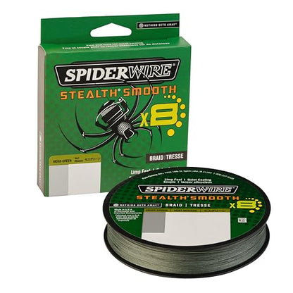 SpiderWire Stealth Braid Fishing Line - color: Moss Green - Stealth Smooth, size: 125yd, style: 15lb Break Strength