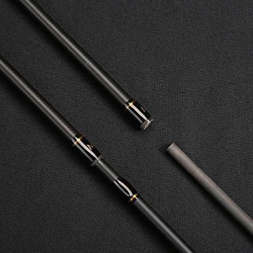 2 Piece 7 Feet Spinning Rod 24 Ton Carbon Fiber Spincasting Fishing Rod with 2 Tips - Medium and Medium Heavy Portable Spin Bass Fishing Rod