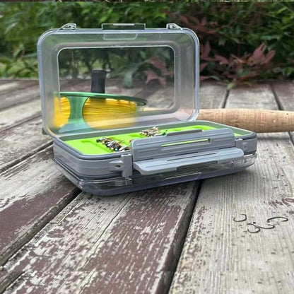 Aventik Silicone Fly Fishing Box Jig Box Waterproof Streamer flies Case Double Sided Clear Lid Storage Lure Case Saltwater Freshwater (MA:6.08x4x1.57inch) - style: MA:6.08x4x1.57inch
