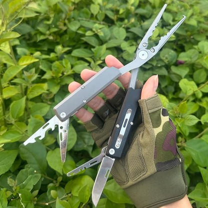 12-IN-1 Fishing Multitool, Titanium Coated Saltwater Fishing Pliers