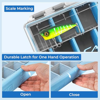Calamus DryVault Waterproof Tackle Box, Sturdy 3700 Tackle Trays, Fishing Tackle Box Organizer With Removable Dividers, Lure Box and Terminal Tackle Storage - size: 3700(1 Pack)