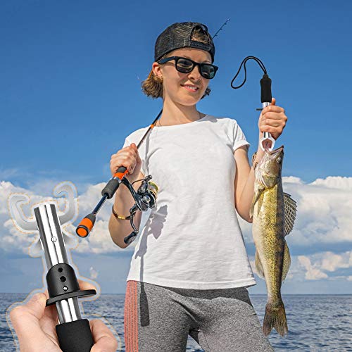 Welltop Fishing Pliers, Fish Lip Gripper, Upgraded Muti-Function Fishing Pliers Hook Remover Split Ring, 3pcs Fishing Tools Set with Fishing Gloves, Ice Fishing, Fishing Gear, Fishing Gifts for Men