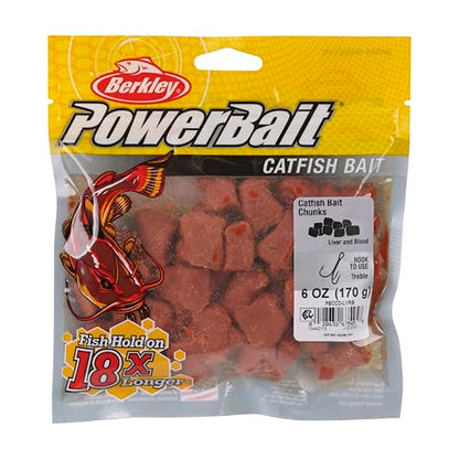 Berkley PowerBait Catfish Bait Chunks Fishing Dough Bait - color: Liver and Blood