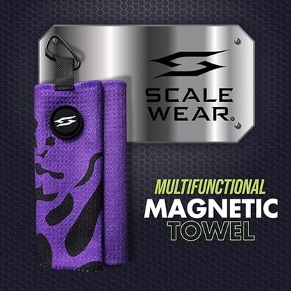 Rippit Magnetic Waffle Golf Towel – Large 16"x24" Microfiber Golf Club Ball Magnet Clip to Hang on Bag Cart Strong Premium Strength Ultra Absorbent Gear Men Gift (Rippit Purple) - color: Rippit Purple