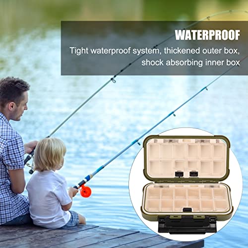 RiToEasysports Fishing Box PP Tackle Box Organizer with Transparent PC Inner Cover Lever Side Lock Sliding Switch and Movable Inserts for Fishermen Boat Kayak Shore Storage ([Small size] 16*9*5 cm) - size: [Small size] 16*9*5 cm