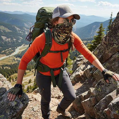 Xeoxarel Neck Gaiter, 7 Pack Cooling UV Protection, Bandana Face Mask Scarf for Men and Women - color: 7 Camo