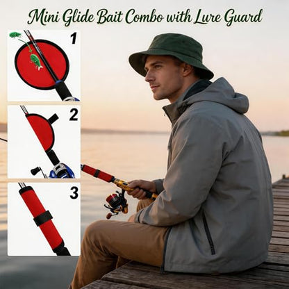 3-Pack Glide Bait with Tackle Bag, Premium Glide Bait Baits Set for Bass and Saltwater Fishing, Realistic Action, Design for Outdoor Anglers