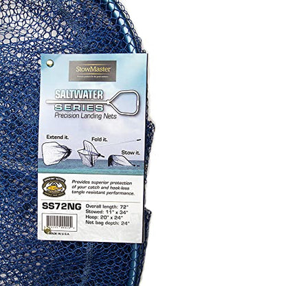 SS72NG Saltwater Series Precision Landing Net, Silver/Blue