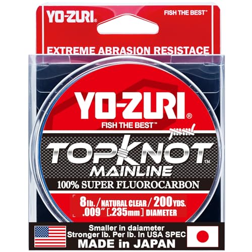 Yo-Zuri Topknot Mainline Natural Clear 200 Yards Fluorocarbon Fishing Line - style: 8 Pound