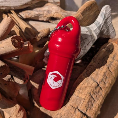 Seahive Floating Keychain (1 pack) with Waterproof Safety Container Boat Key Float - Pontoon, Fishing Accessories key holder - color: Red