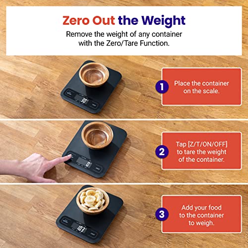 Etekcity Food Kitchen Scale, Digital Mechanical Weighing Scale,Grams and Ounces for Weight Loss, Baking, Cooking, Keto and Meal Prep, Large, Matte Black - color: Black