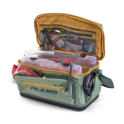 Plano Weekend 3700 Tackle Bag, Cutting-Edge Fishing Tackle Bag, Molded Waterproof Base, Spacious Storage, Die Cut Tool Sleeves, Daisy Chain Attachment Points - color: Moss, style: 3700 Tackle Case