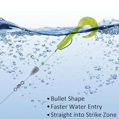 Fishing Weights Kit 29/83pcs Bullet Fishing Weights for Bass Fishing Texas Rigs Worm Weights Fishing Sinkers Freshwater Saltwater Fishing Tackle - style: 29pcs