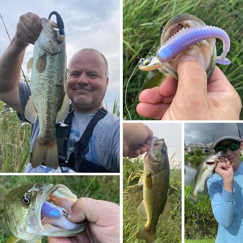 Paddle Tail Swimbait Fishing Lures for Bass Fishing | 5/6/15 Pcs Soft Plastic Lures With Paddle Tail, Pre-Rigged Jig Hook Options for Walleye, Pike & Trout Fishing - color: Model G