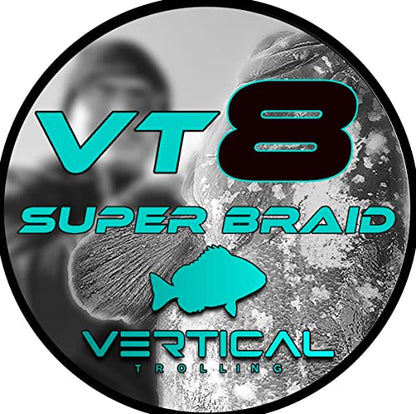 VT8 Multicolor Braided Fishing Line - size: 54LB (0,32mm - PE 4,0), style: 328yd (300mt)