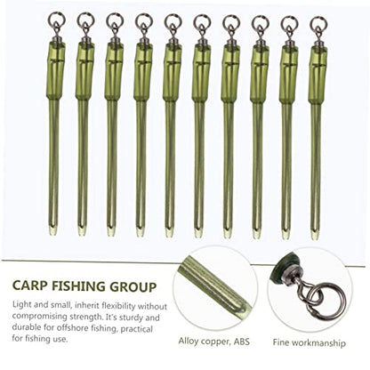10pcs Split Rings Fishing Swivels Ring Fishing Gear Connector for Freshwater Saltwater