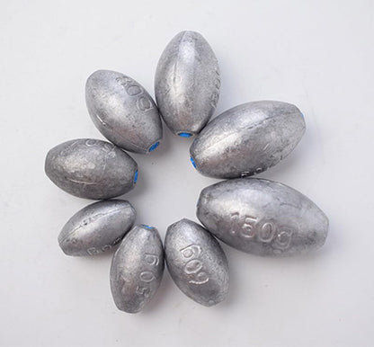 Pack of 1/2/5/10/20 Fishing Egg Weights 1/32oz-7oz Oval Shaped Slip Sinker Saltwater - size: 1/32oz 1g 20pcs