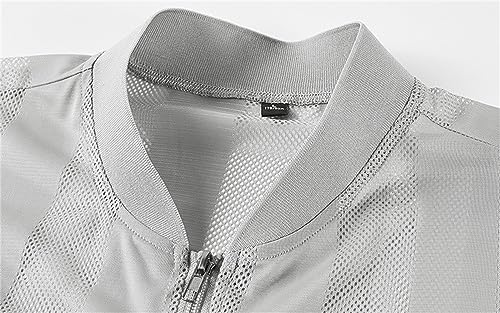 WSLCN Men's Summer Vest Casual Lightweight Breathable Mesh Cycling Travel Zip Vest - color: Black, size: Medium