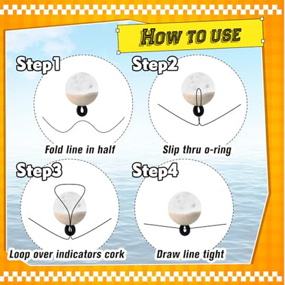 9 Pcs Fly Fishing Strike Indicators for Trout Neon Fishing Bobbers Floats - size: X-Small, style: White