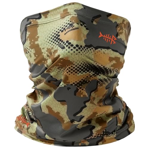 BASSDASH UPF 50+ UV Sun Protection Neck Gaiter Fishing Mask Hunting Kayaking Hiking Cycling Ski Sports - color: Open Terrain