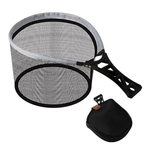 Fishing Landing Net, Foldable Fishing Lure Mesh Net with Handle for Steelhead, Salmon, Fly, Kayak, Catfish, Bass, Trout - color: S