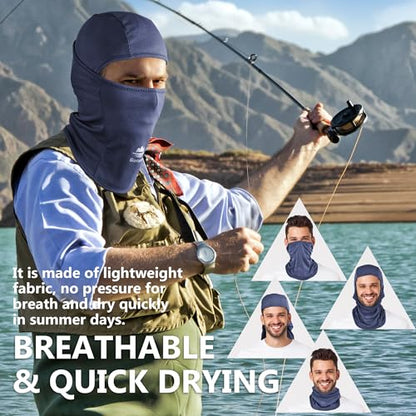 Balaclava Ski Mask, Sun UV Protection Breathable Full Head Face Mask for Men Women Skiing Cycling - color: Navy
