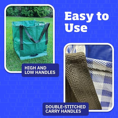 DURASACK Heavy Duty Storage Tote Bag 22-Gallon, Green, Pack of 4 | Rugged Woven Polypropylene Moving Bag, Reusable Self-Standing Design, Holds up to 500 Pounds - color: Green, size: Pack of 4