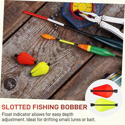 Trout Floats 20/50pcs Slotted Fishing Bobbers Foam Teardrop Strike Indicators Fly Fishing Floats for Trout Catfish Freshwater Saltwater - style: 50pcs